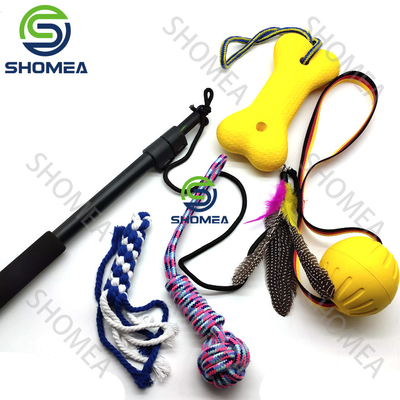 Custom Wholesale  Retractable Metal Stick Replaceable Cat Teaser Interactive Cat Toys