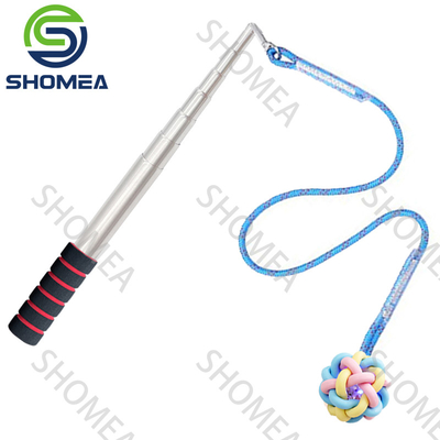 Custom Dog Flirt Pole Toy Tug Tease Wand Stick Dog Toy for Fun Obedience Training Toy for Telescopic Pole Flirt Pet Stic
