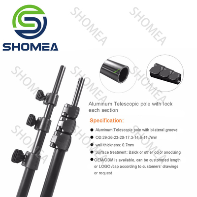 Custom 2022 New Design Professional Aluminum Telescopic Pole with Flip Lock