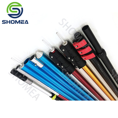 Custom Painted Different Color Anodized Aluminum Tube Adjustable Square Oval Aluminum Telescopic Pole with Twis