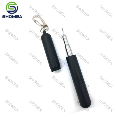 Custom stainless steel folding straw with portable storage case