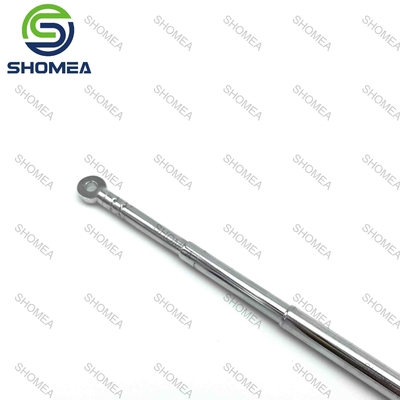 Custom Brass nickel plated telescopic antenna with gold clip