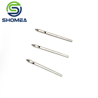 Shomea Customized small diameter stainless steel swaged needle with pencil point tip