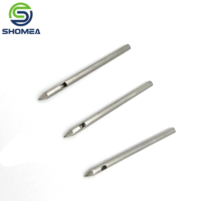 Shomea Customized small diameter stainless steel swaged needle with pencil point tip