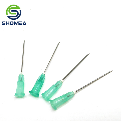SHOMEA Custom 11G-32G  stainless steel lancet bevel end needle with plastic luer lock