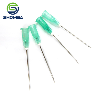 SHOMEA Custom 11G-32G  stainless steel lancet bevel end needle with plastic luer lock