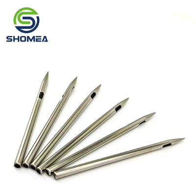 SHOMEA Custom Thin Wall Small Daimeter 304/316  Stainless Steel pencil point needle with cut slot