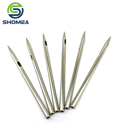 SHOMEA Custom Thin Wall Small Daimeter 304/316  Stainless Steel pencil point needle with cut slot