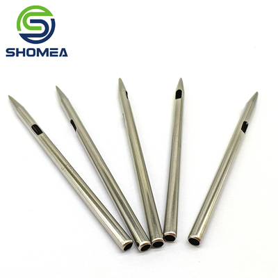 SHOMEA Custom Thin Wall Small Daimeter 304/316  Stainless Steel pencil point needle with cut slot