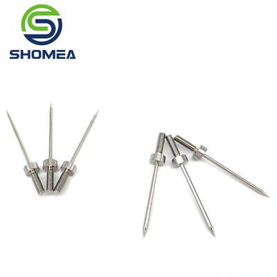 SHOMEA Customized Solid Medical Stainless Steel Conical needle with male thread base