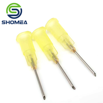 SHOMEA Custom 304/ 316  Stainless Steel Glue dispensing needle with plastic hub base