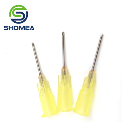 SHOMEA Custom 304/ 316  Stainless Steel Glue dispensing needle with plastic hub base