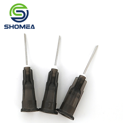 SHOMEA Custom 16G-28G  Stainless Steel Glue dispensing needle with plastic hub base