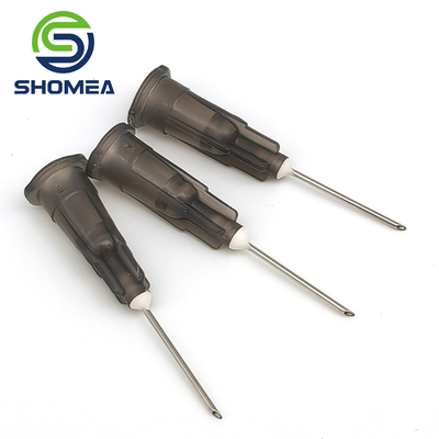 SHOMEA Custom 16G-28G  Stainless Steel Glue dispensing needle with plastic hub base
