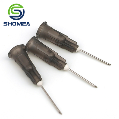 SHOMEA Custom 16G-28G  Stainless Steel Glue dispensing needle with plastic hub base