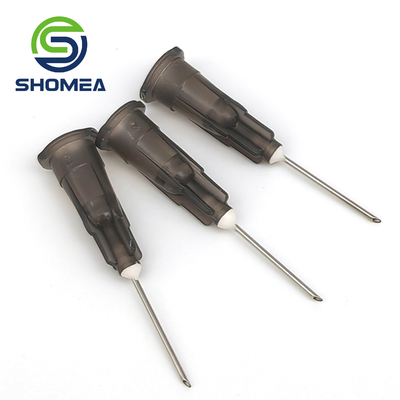 SHOMEA Custom 16G-28G  Stainless Steel Glue dispensing needle with plastic hub base