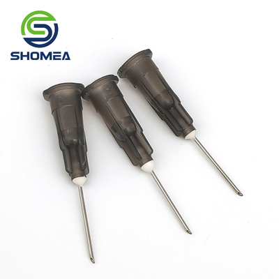 SHOMEA Custom 16G-28G  Stainless Steel Glue dispensing needle with plastic hub base
