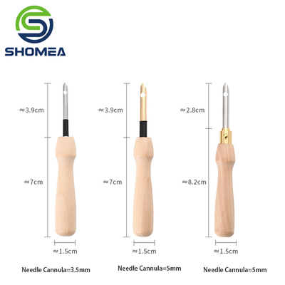 SHOMEA Custom DIY Thin Wall Stainless Steel hook  Embroidery Needle with back eye