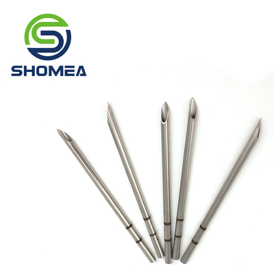SHOMEA Custom 11G double angle Stainless steel trocar needle with laser marking