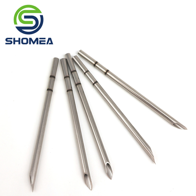 SHOMEA Custom 11G double angle Stainless steel trocar needle with laser marking