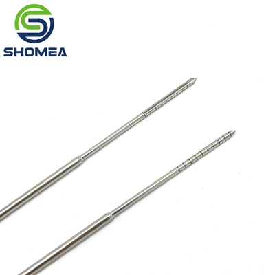 SHOMEA Custom Thin Wall laser marking stainless steel slotted needle with back cut tip