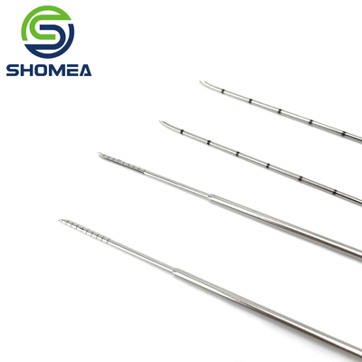 SHOMEA Custom Thin Wall laser marking stainless steel slotted needle with back cut tip