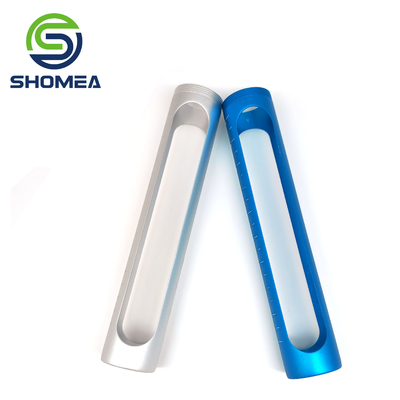 SHOMEA Custom laser cutting Alumonum slotted tube with male thread