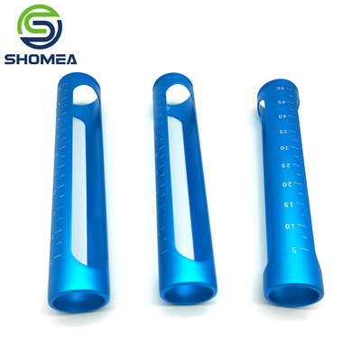 SHOMEA Custom laser cutting Alumonum slotted tube with male thread