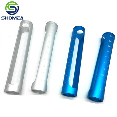 SHOMEA Custom laser cutting Alumonum slotted tube with male thread
