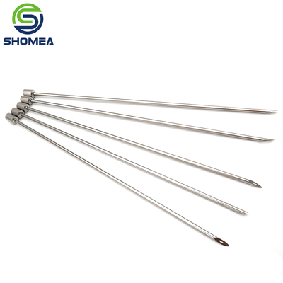 SHOMEA Custom 304/ 316 Stainless steel single bevel end needle with luer lock
