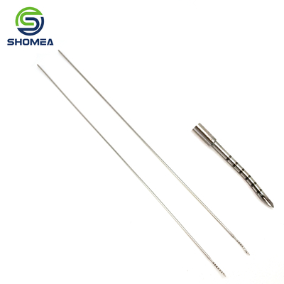 SHOMEA Custom 18G Stainless Steel back cut tip Meniscus sucture  needle with laser marking